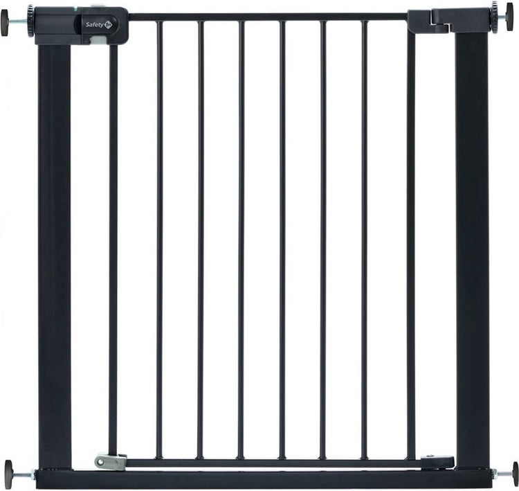 Safety 1st Treppenschutzgitter leicht zu schließen ohne Bohren – exkl. Verlängerungen - 73 bis 80 cm - Metall schwarz