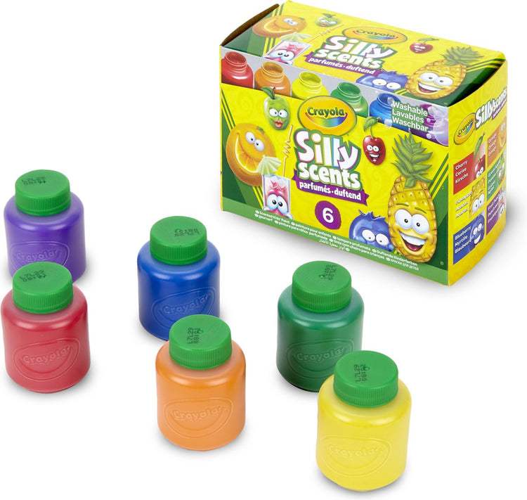 Crayola – alberne Düfte – Hobbyfarbe – 6 Gläser Duftfarbe für Kinder