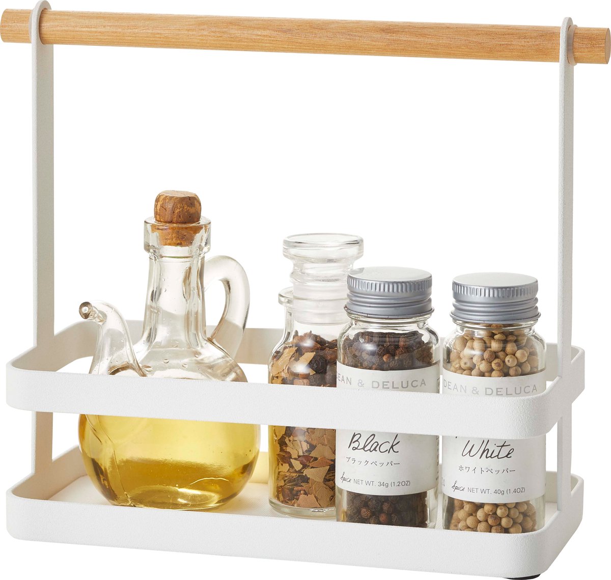 Yamazaki Gewürzregal und Ölregal – tragbar – Tosca – Weiß