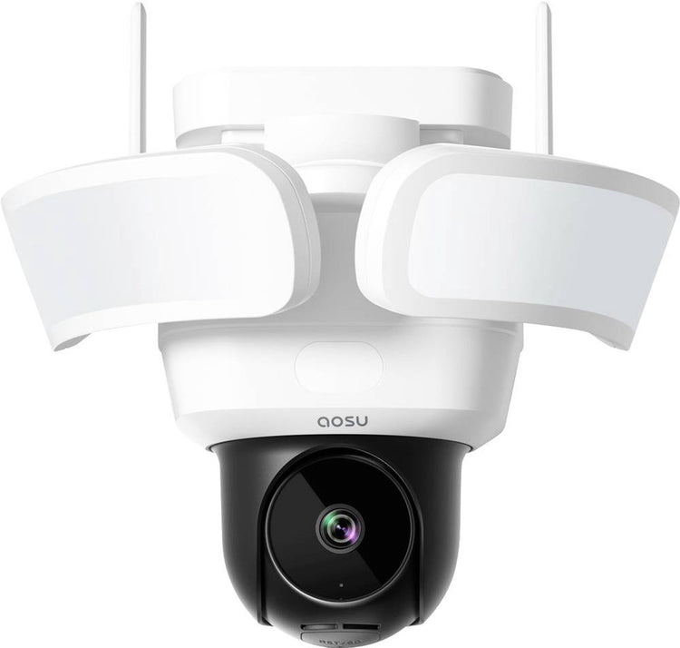 Aosu Floodlight Cam Pro – 5-Megapixel-Überwachungskamera – 360°-Ansicht – KI-Tracking – Vollfarb-Nachtsicht