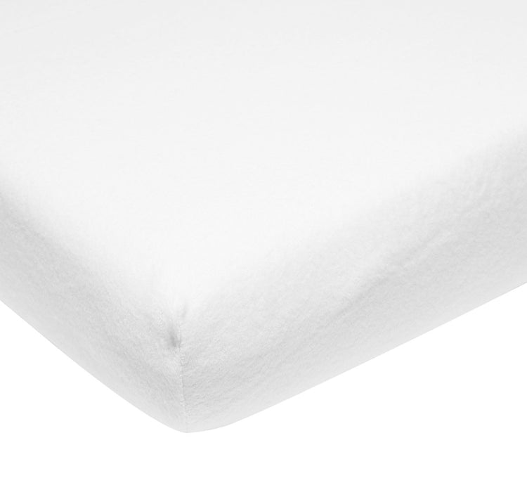 Meyco Baby Uni Molton Stretch Spannbettlaken für Kinderbett – weiß – 60 x 120 cm