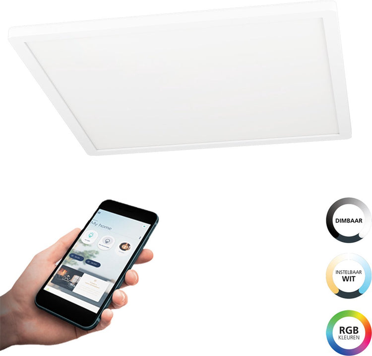Eglo connect.z rovito-z smarte Deckenleuchte – 42 cm – weiß – verstellbares RGB-Weißlicht – dimmbar – ZigBee