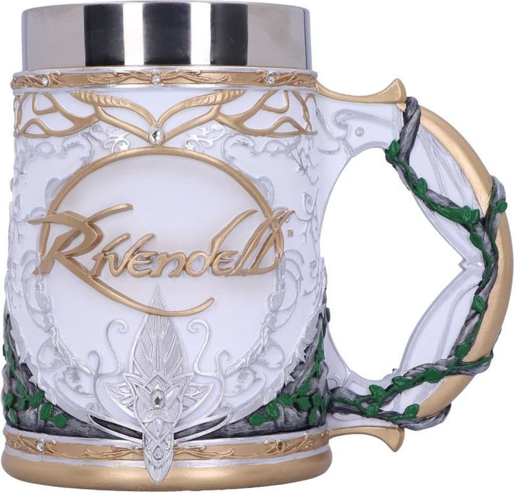 Nemesis now – der Herr der Ringe – Bruchtal – Bierkrug – weiß – 15,5 cm
