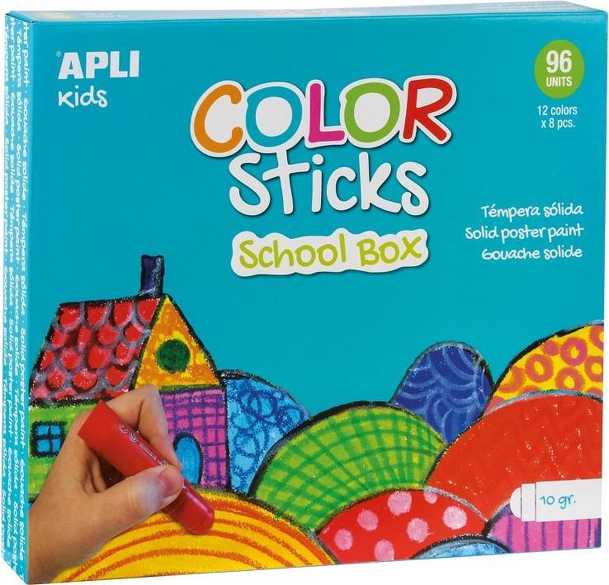 Apli Kids Malstifte – Schulbox – 96 Stück