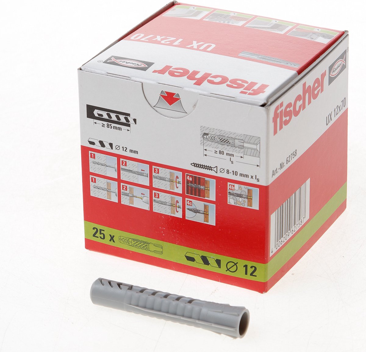 Fischer Universalstecker ux 12 x 70mm (Preis pro 25 Stück)