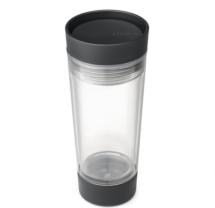Brabantia Make-Take-Teetasse zum Mitnehmen – doppelwandig – 0,36 Liter – dunkelgrau