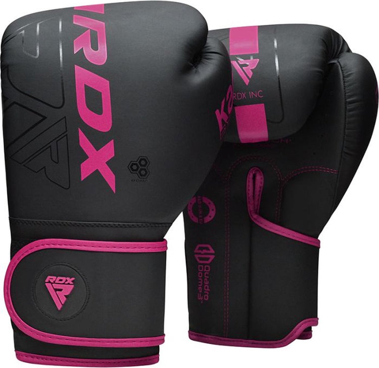 Rdx Sports F6 Kara Boxhandschuhe – Boxhandschuhe – Training – Kampfsporthandschuhe – Boxen – Pink – matt – 12 oz