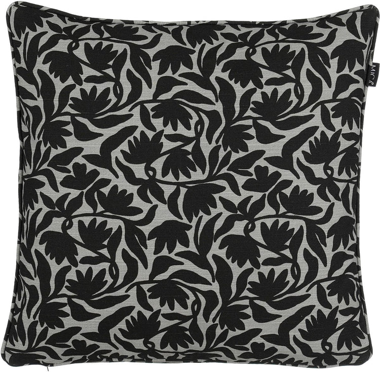 Glimmerdekorationen Kelly Outdoor-Kissen schwarz – L45xB45xH10cm