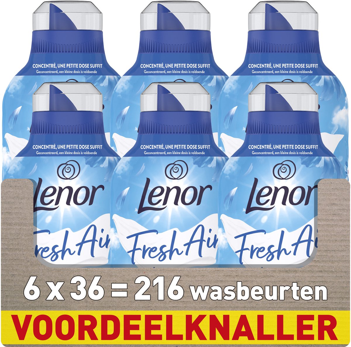 Lenor Fresh Air Weichspüler – Morning Fresh – 6 x 36 Wäschen