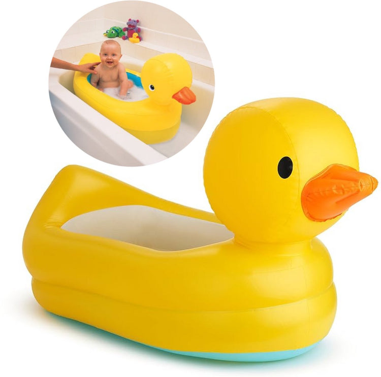 Munchkin Babybadewanne – White Hot™ Entenwanne – aufblasbare Babybadewanne – geformt wie eine Gummiente – ändert die Farbe mit der Temperatur! - ab 6 Monaten - 79 cm x 48 cm