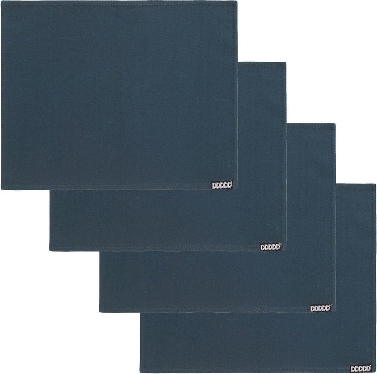 Ddddd – Kit – 4x Tischset – Set mit 4 Stück – Luxus-Tischtextilien – 35 x 45 cm – blau