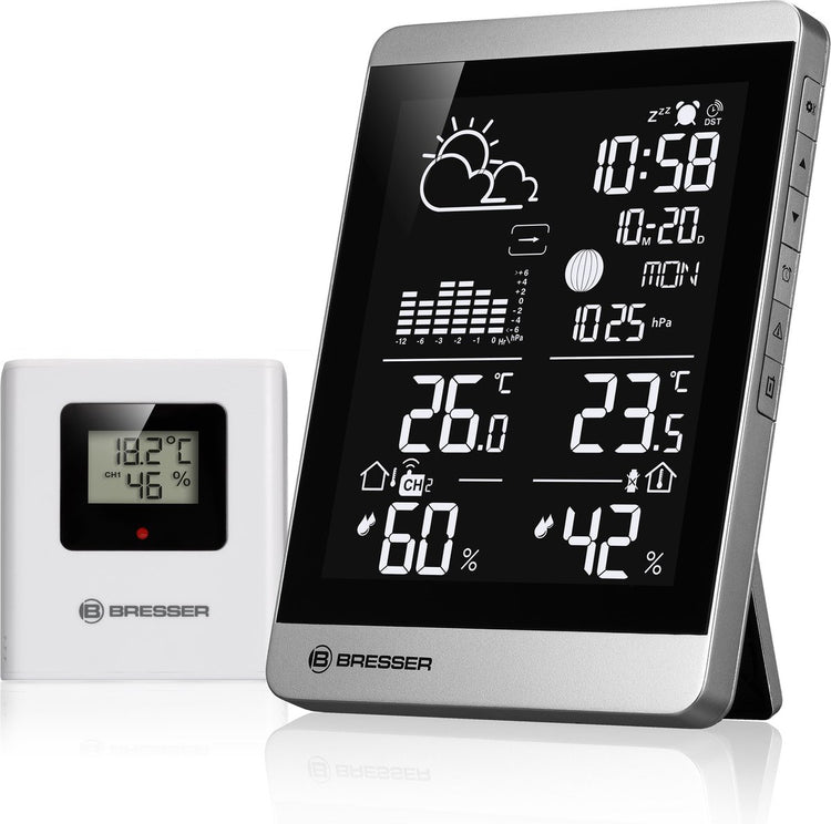 Bresser Wetterstation - Climatetemp ndv-neo - Funksensor - Silber