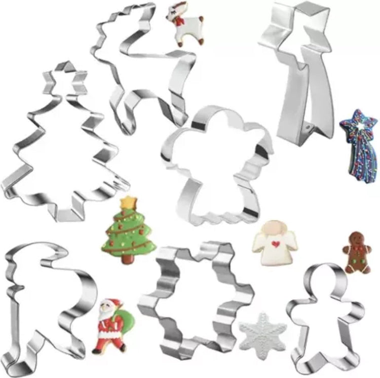 Ruhhy Weihnachtsausstechformen 7er-Set – Metallformen für festliches Backen
