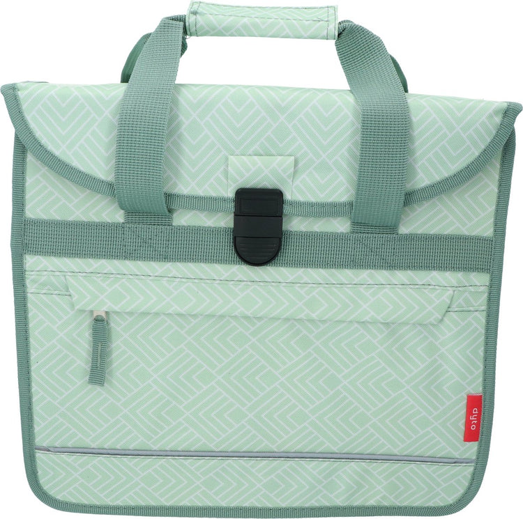Einzelne Fahrradtasche Dyto – Mintgrün – wasserabweisendes Nylon – praktische Vordertasche – Maße: 34 x 32 x 13 cm – Fassungsvermögen 14 Liter