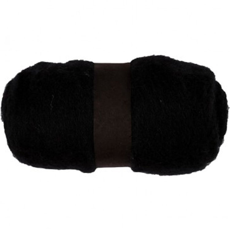 Creativ Company kardierte Wolle, schwarz, 100 gr 1 Knäuel