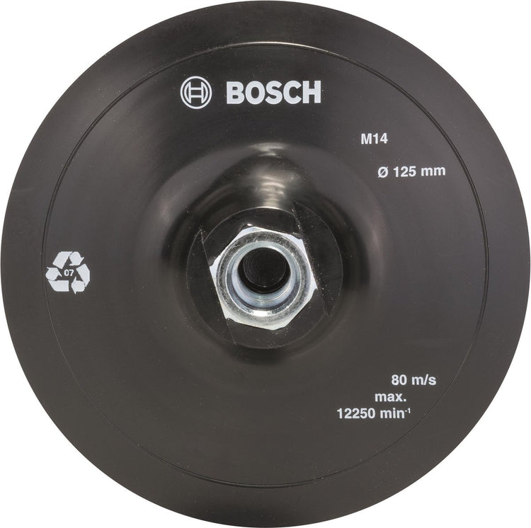 Bosch Zubehör Gummi-Schleifteller für Winkelschleifer, Klettsystem | 125 mm – 2609256272