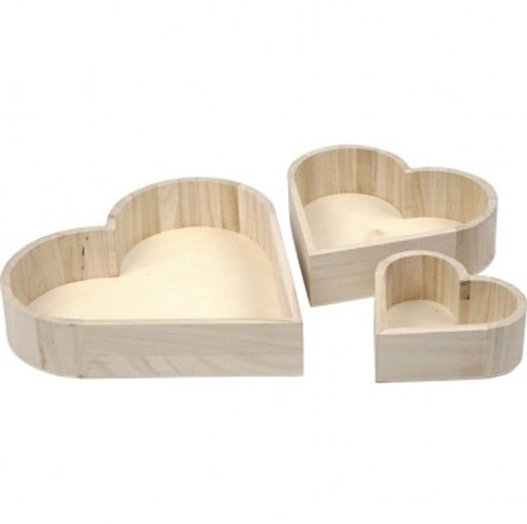 Creativ Company Herzschalen, H: 13-25 cm, T: 5-5,2 cm, 3 Stück 1 Box