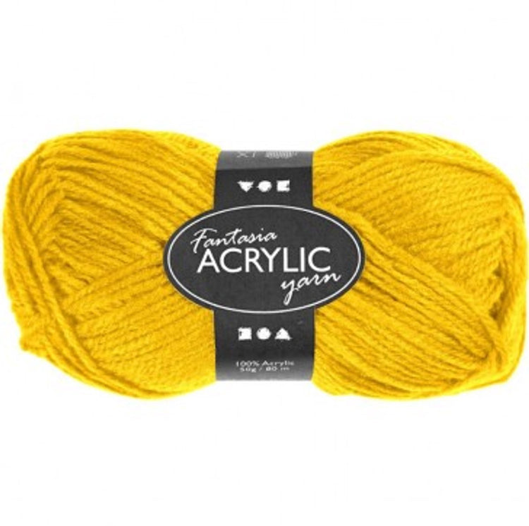 Acrylgarn gelb 50gr, 80 m