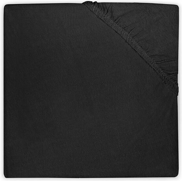 Jollein – Baby-Spannbettlaken aus Jersey (schwarz) – Baumwolle – 60 x 120 cm