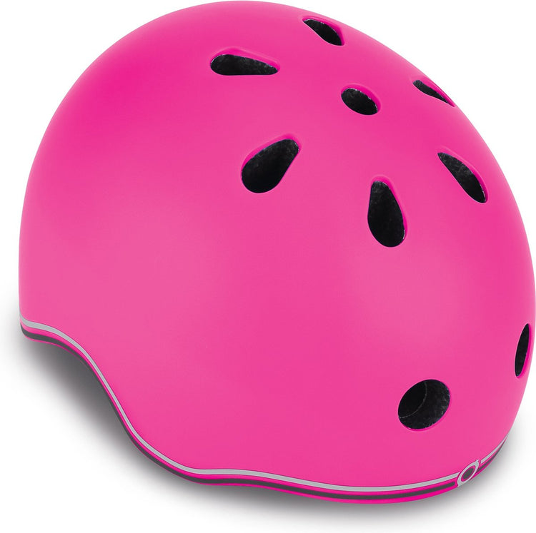 Globber Kinderhelm – Go Up – Pink – verstellbar von 45–51 cm – mit Beleuchtung – starke Polycarbonat-Außenschale