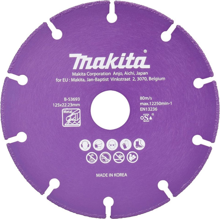 Makita Zubehör Trennscheibe Stahl 125 x 22,23 x 1,3 mm – B-53693 B-53693