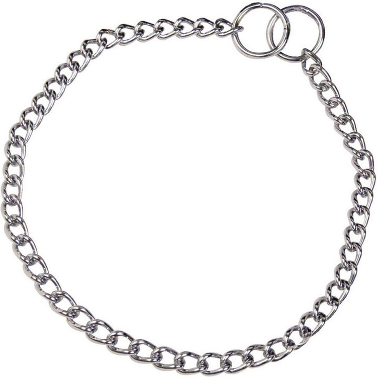 Hs Sprenger Hundehalsband Silber 2,5 mm links gedreht (60 cm)