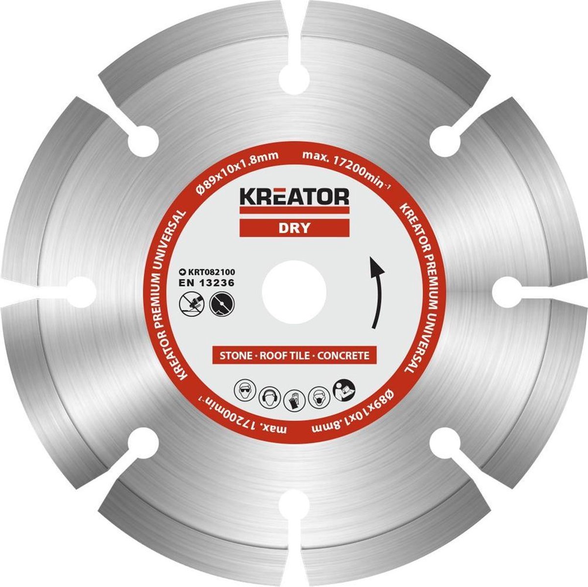 Kreator krt082100 Diamantscheibe √ò89 mm – Premium – Steinbetondachziegel