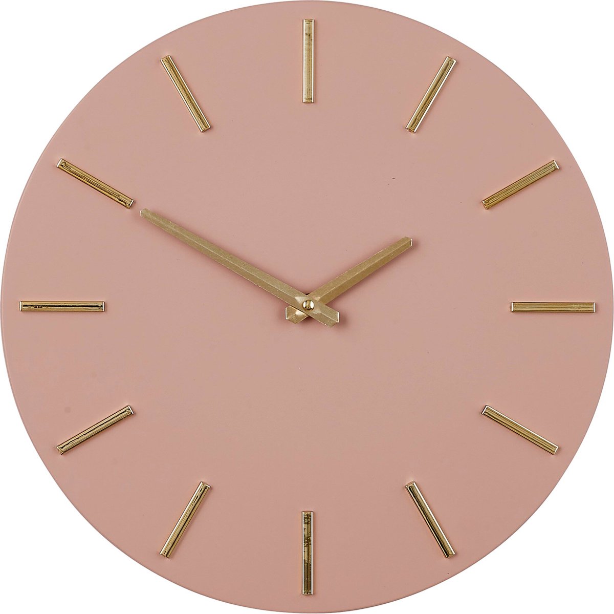 Mica Dekorationen Wanduhr – Roségold – D36 cm – Aluminium – Wanduhr – rund