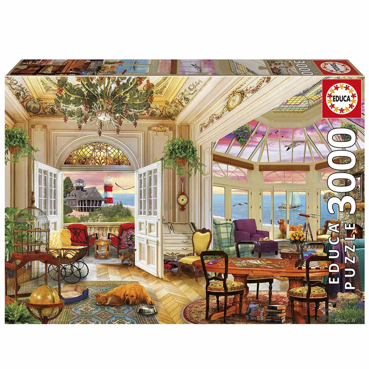 Educa Puzzle Life on the Coast 3000 Teile Puzzle mehrfarbig.