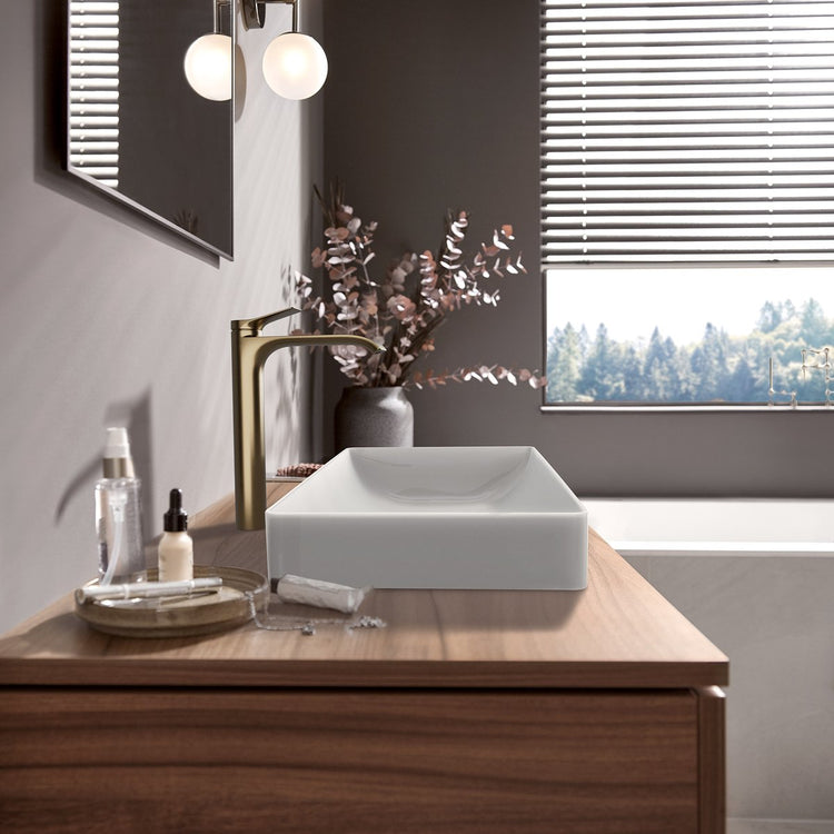 Hansgrohe vivenis - Waschtischarmatur mit Ablauf, Ecosmart, Coolstart, gebürstete Bronze 75044140