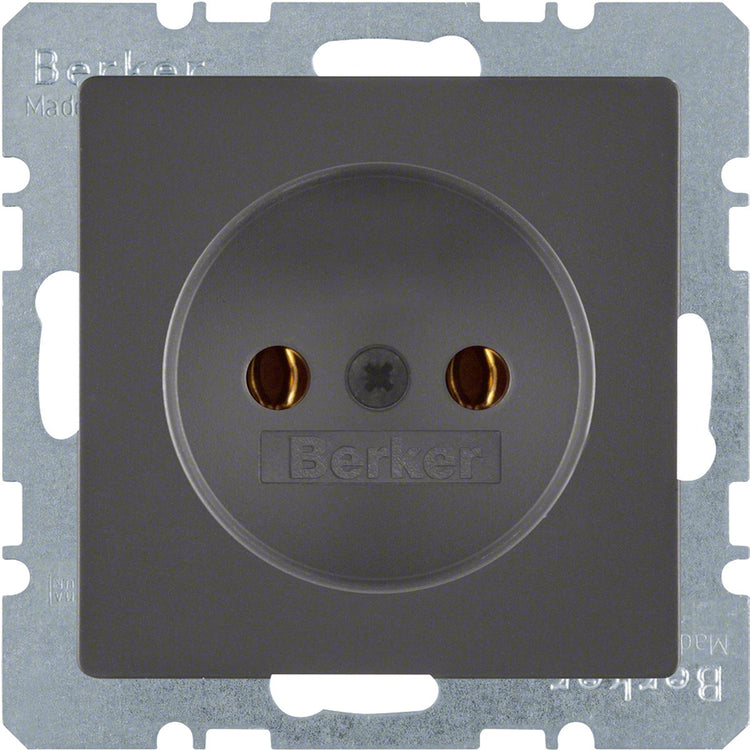 Berker q1 Einbau-Wandsteckdose 1-fach Anthrazit