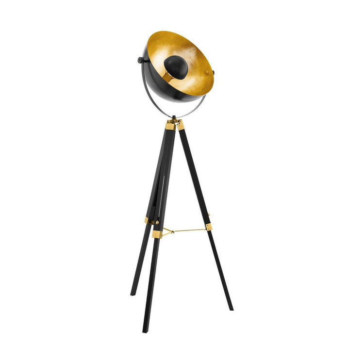 Eglo Covaleda Stehleuchte – Stehleuchte – E27 – 1 Licht – 164 cm – Stativ – Schwarzgold