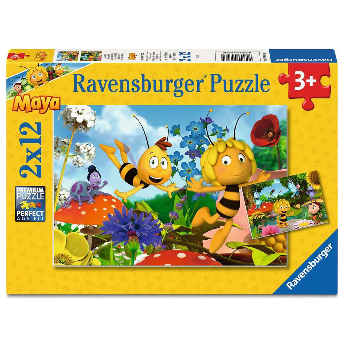 Ravensburger Kinderpuzzle-Set Mayas Welt – 2x12 Teile Pappe.
