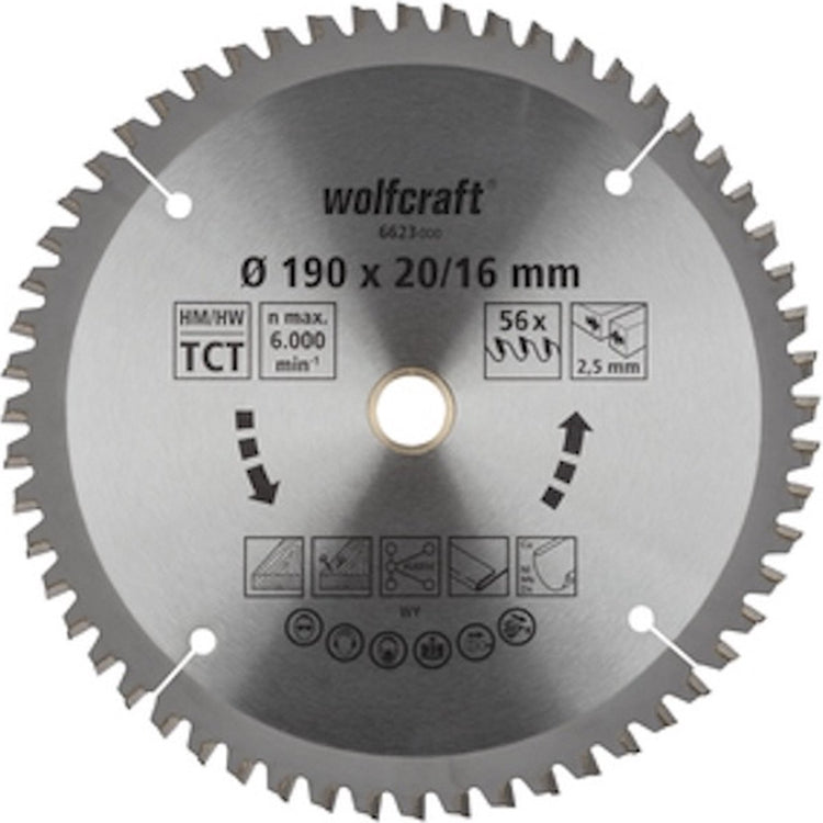 Wolfcraft - Kreissägeblatt - Sägeblatt 160 x 20 - Serie Flieder - 6623000