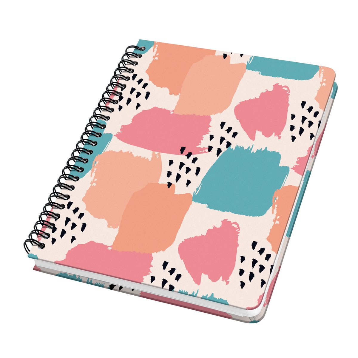 Sigel Spiralnotizbuch – Jolie – Hardcover – A% – 120 Seiten – Punkte – 100-Gramm-Papier – Pinselspuren – Si-JN610