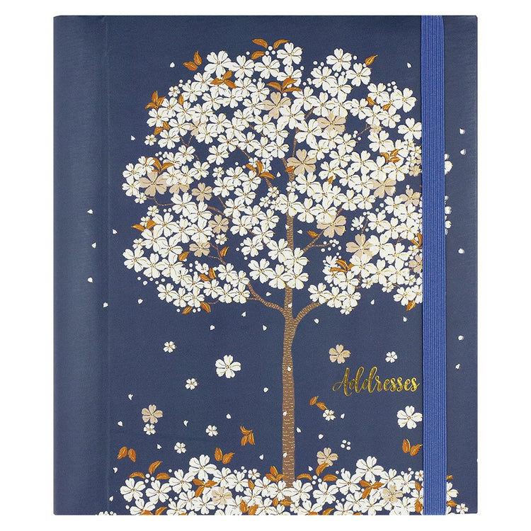 Peter Pauper Adressbuch groß - fallende Blüten - mit elastischem Verschluss - 16x21 cm