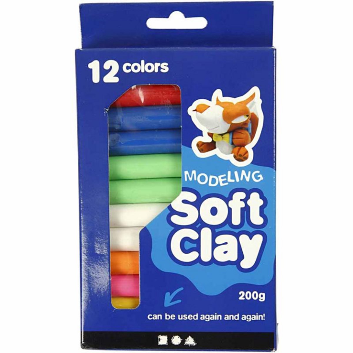 Weicher Tonset mit verschiedenen Farben, 200gr.