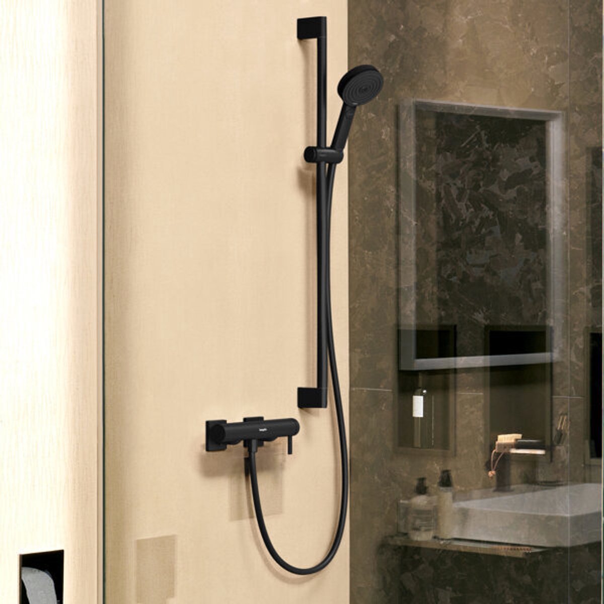 Hansgrohe tecturis e – Duscharmatur – Einhebelbedienung – gebürstete Bronze