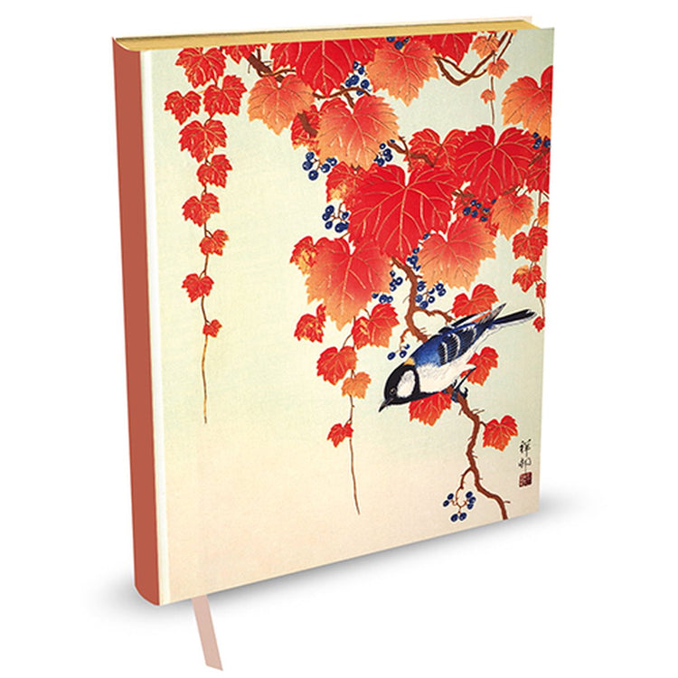 Übergroßes Notizbuch von Peter Pauper – Vogel und roter Efeu – 18 x 23 cm