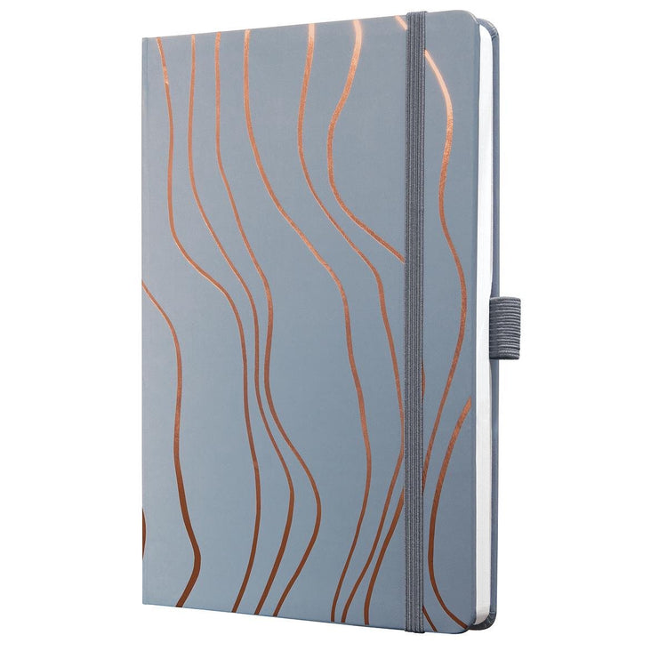Sigel-Notizbuch – Jolie – A5 – Hardcover – 174 Seiten – 80 Gramm – Linie – graues Baiser – si-jn351