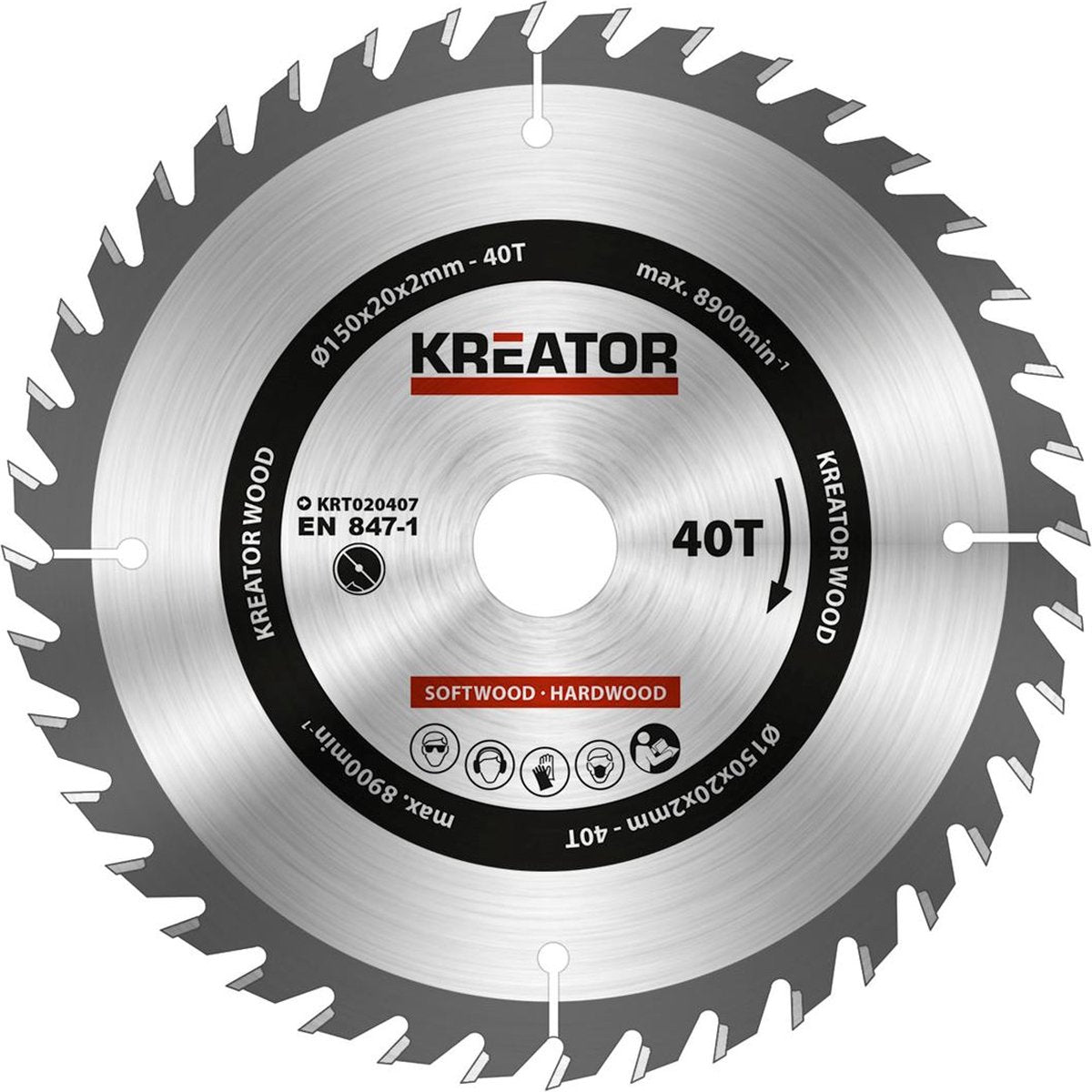 Kreator Sägeblatt Holz 150mm40t