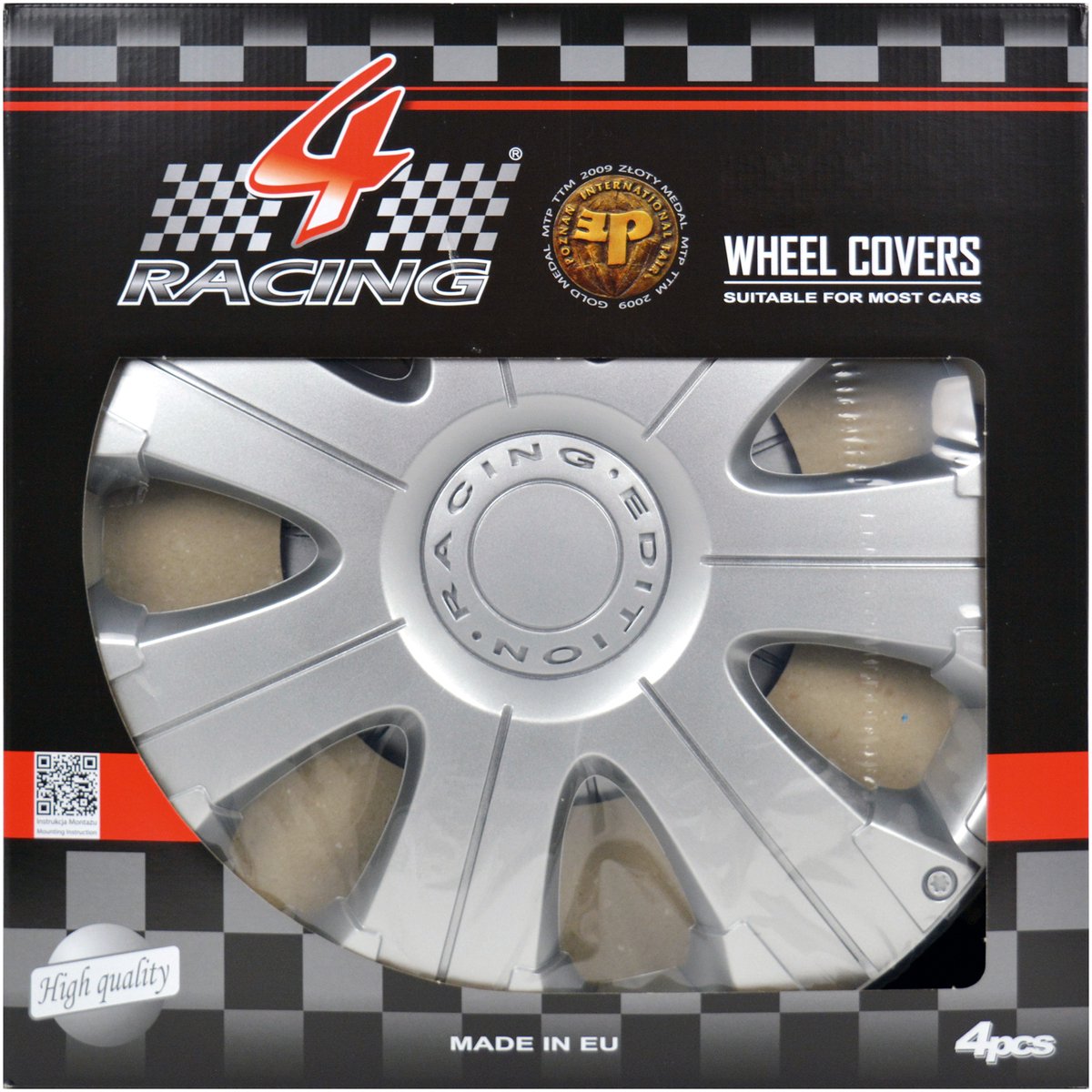 Carpoint Radkappen Racing 15 Zoll ABS Silber 4er-Set