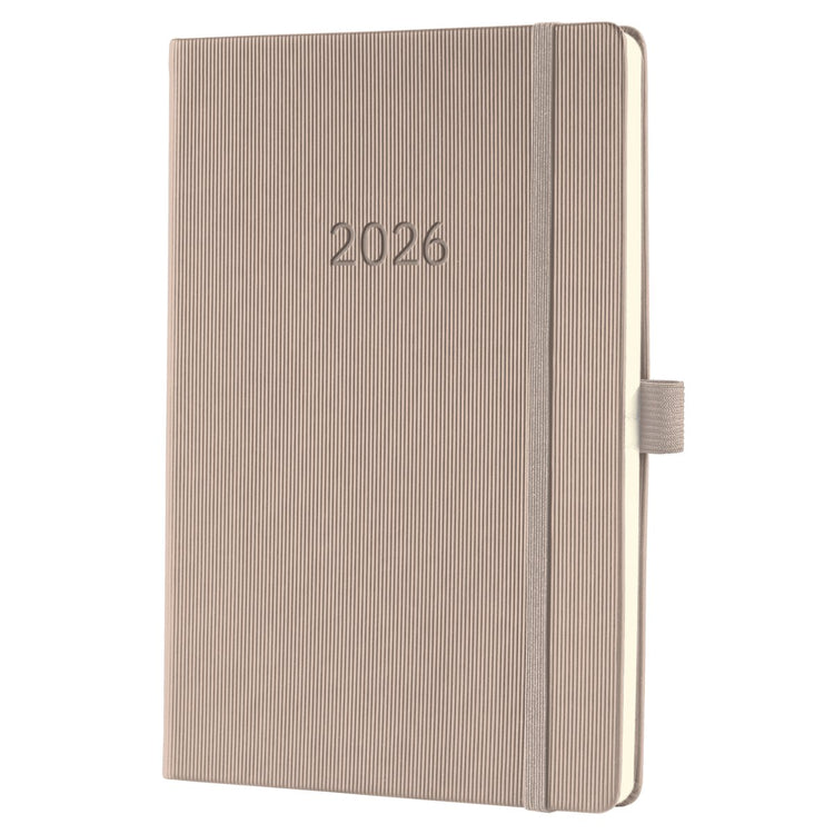 Sigel Wochenplaner 2026 Conceptum – Größe A5 – Taupe – Hardcover – SI-C2660