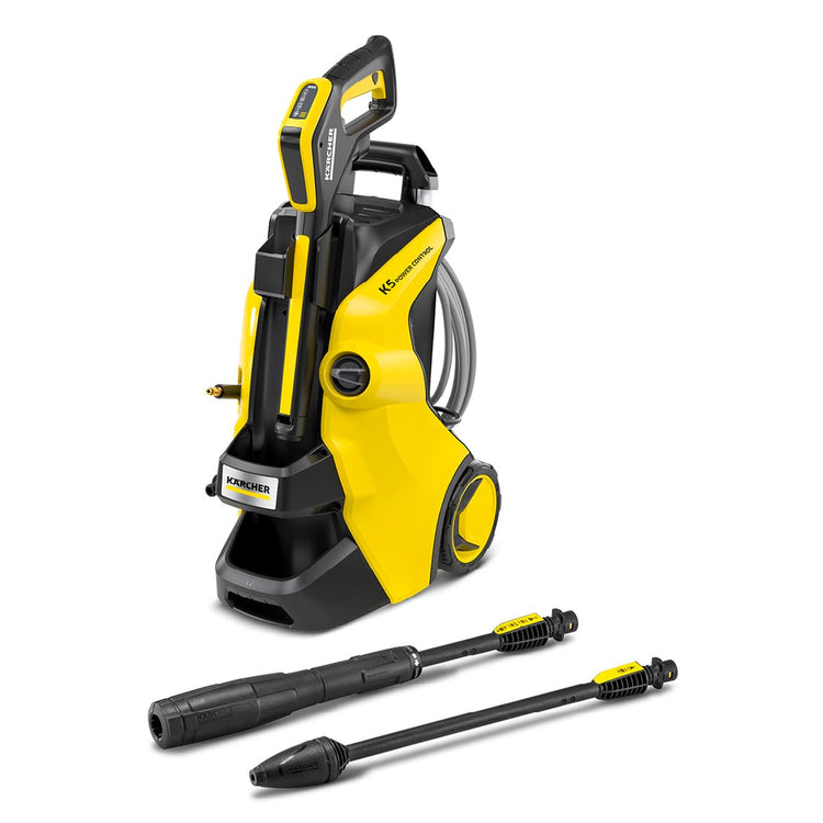 Kärcher K 5 Power Control Flex Hochdruckreiniger – Premiumflex Hochdruckschlauch – 145 bar – 500 l·h – 40 m²·h – geeignet für u.a. Auto - Terrasse - Fahrräder - Motorräder - Gartenmöbel und Bereiche rund um das Haus