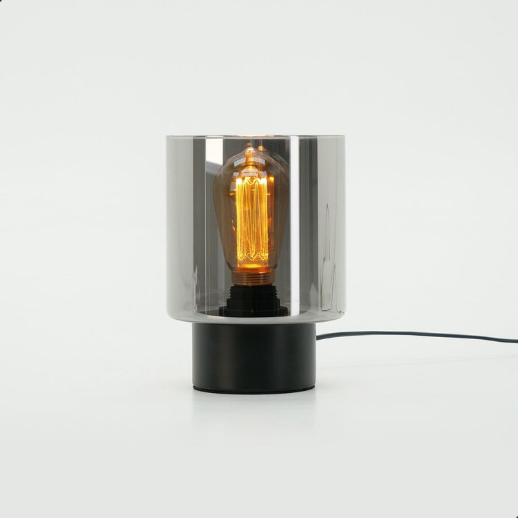 Eglo Gorosiba Tischlampe – E27 (exkl.) – 22 cm – Rauchglas – Metall – Schwarz