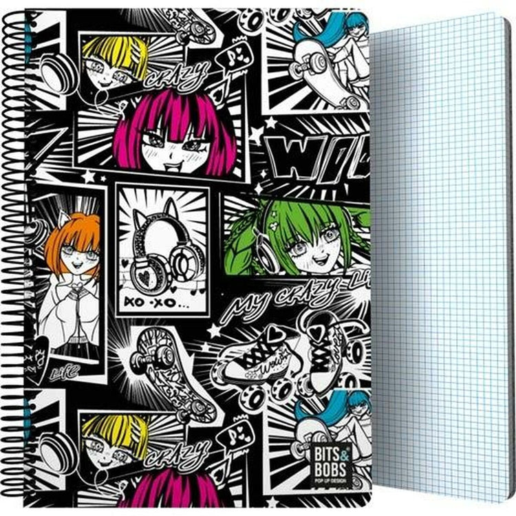 Grafoplás Buch über Ringe Grafoplas Bits Bobs 24 Yuku mehrfarbig DIN A4 80 Blatt 21,5 x 31,5 cm