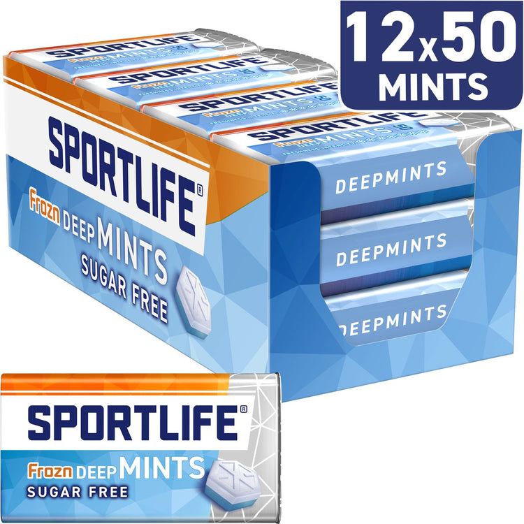 Sportlife Mints Frozen Deepmint – frische zuckerfreie Minzbonbons – 0,12 x 35 g