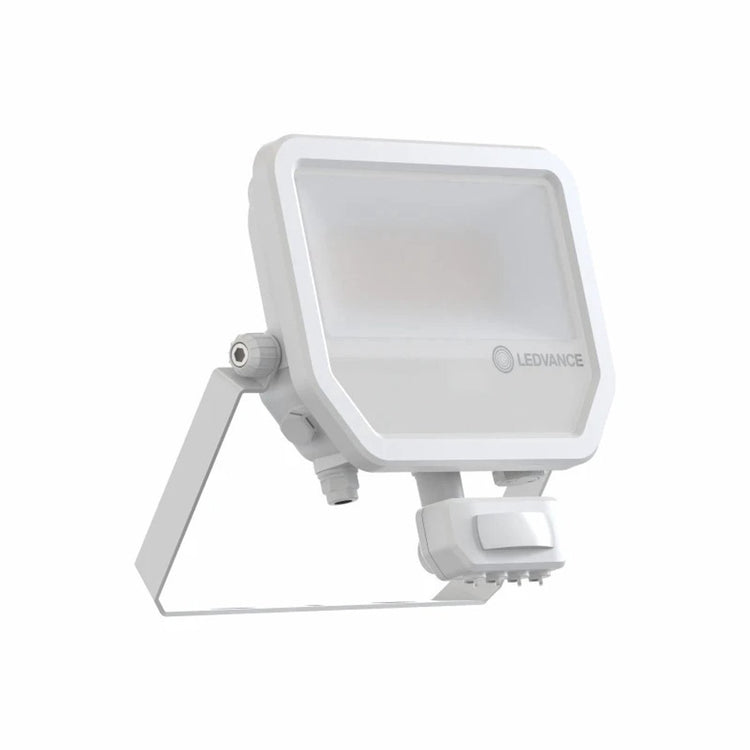 Ledvance LED-Flutlicht Aluminiumweiß 41w 5500lm 100d - 830 Warmweiß | IP65 - Bewegungs- und Lichtsensor - symmetrisch