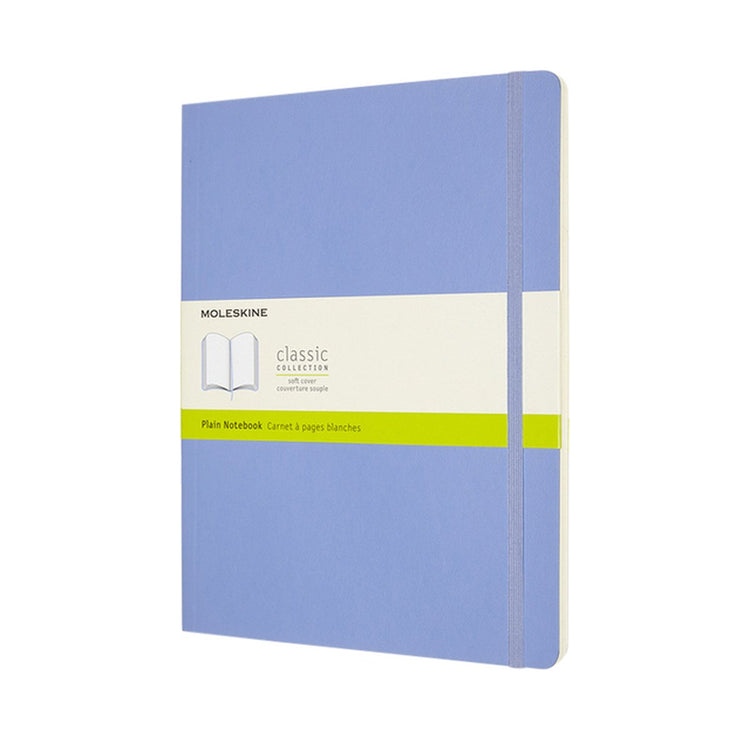 Klassisches Moleskine-Notizbuch – extra groß – Softcover – leer – Hortensienblau