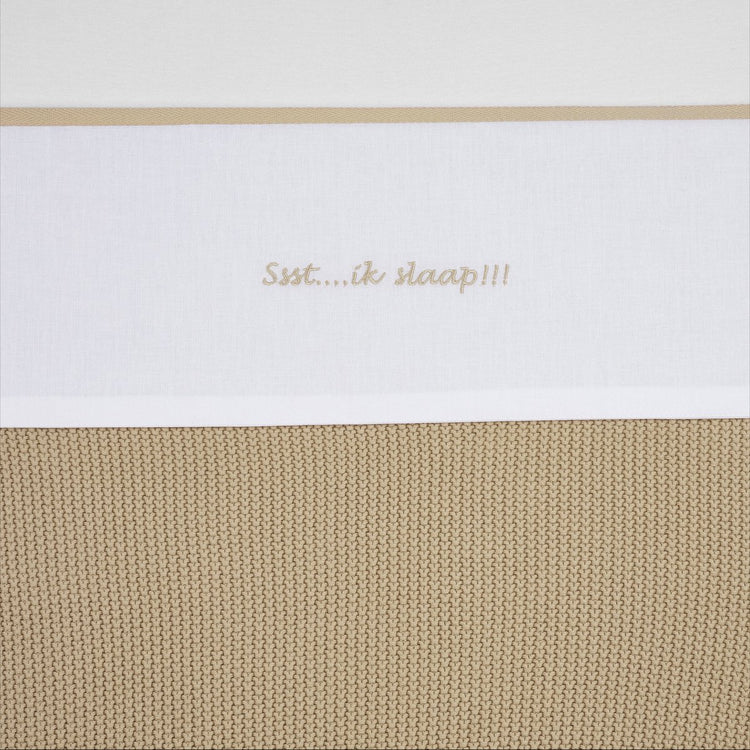 Meyco Baby psst...ich schlafe!! Bettlaken – Sand – 100 x 150 cm – 0,3 Tog